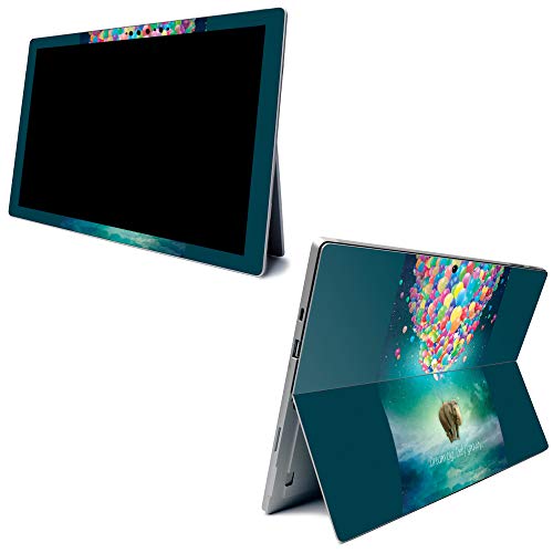 Image of MightySkins Carbon Fiber Skin for Microsoft Surface Pro 7 - Elephant Balloons | Textured Carbon Fiber Finish | Easy to Apply, Remove, and Change Styles | Made in The USA
