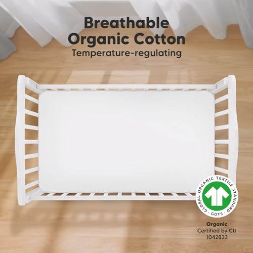 Keababies 2-Pack Organic Crib Sheets For Boys, Girls, Jersey Fitted Baby Crib Sheets Neutral thumb #1