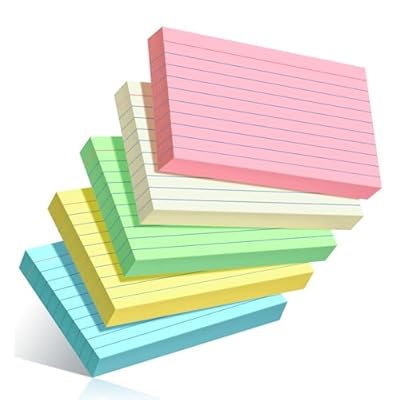 YIZUUN 250 Count Colored Index Cards 3 x 5, Hea...