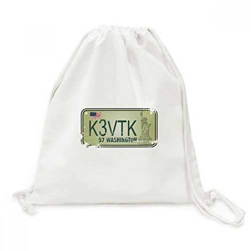 Toile Drawstring Backpack sac à dos de voyage léger au style américain pour vos sorties et loisirs