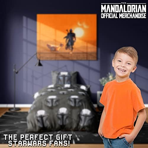 The Mandalorian Duvet Cover Sets with Pillow Cases Single or Double Reversible Bedding Sets (Single Duvet)