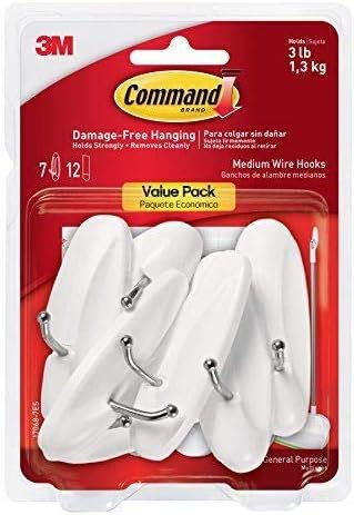 3M Command Medium Plastic Hook 7 pk