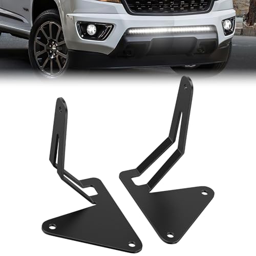 Image of Nilight Front Lower Hidden Bumper Mounting Brackets for 32inch Single Row LED Light Bar Compatible with 2015-2022 Chevy Colorado 4WD /2WD 2015-2022 GMC Canyon 4WD /2WD