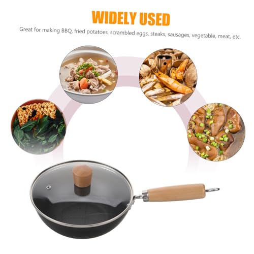 Wok pequeño japonés de hierro forjado miniatura 3