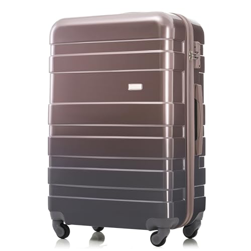 Durable Lightweight Luggage Set for Travel, Adventures, Includes 20'', 24'', and 28'' Suitcases, Golden4