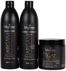 Kit Pós Progressiva Óleo De Argan Ouro Marroquino Premium 500 ML 3 Itens