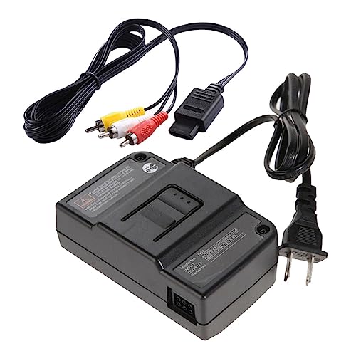 MUSISALY 1 Conjunto De Carregador De Energia Para Adaptador De Energia De Jogo N64 Adaptador De Ener