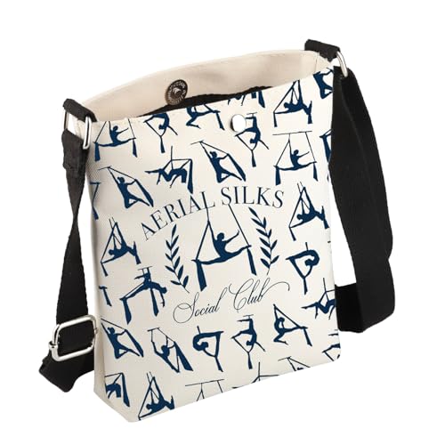 FEELMEM Aerialist Silks Social the Club Crossbody Bag Aerial Silks Dancer Gift Aerial Yoga Lover Gift Aerials Gift