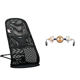 BabyBjörn Bouncer Bliss Black Frame Mesh Black (006225US) Bundle with Bouncer Toy for Bouncer Googly Eyes Pastels