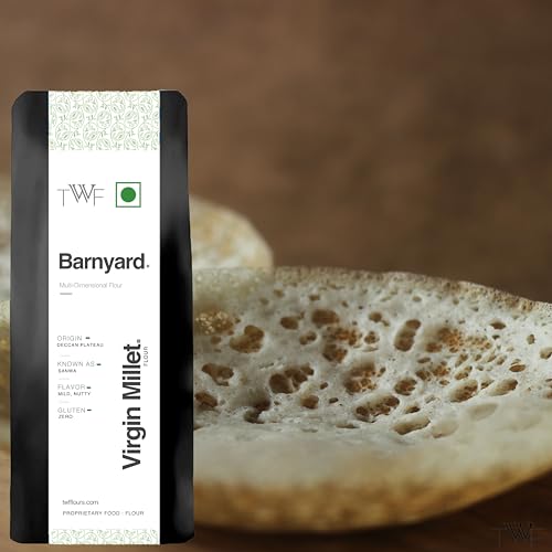 Image of TWF Hulled Barnyard Flour | 1Kg | Cooks in 15 Minutes | Stone Ground | Not Pulverized | Sanwa, Samak, Udalu, Bhagar, Kuthiraivally Seeds | Ideal for Upwas, Farali, Vrat | Ancient Grain Flour | Gluten-Free