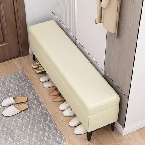 Banc à chaussures avec coffre de rangement pour entrée design