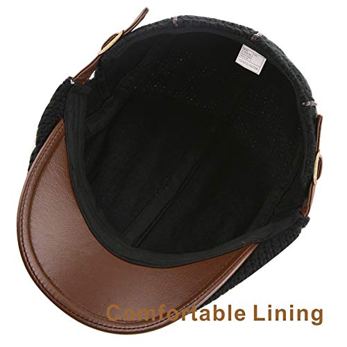 Image of M MOACC Men Beret Hat Cotton Adjustable Newsboy Hats Cabbie Gatsby Cap Driving Flat Caps