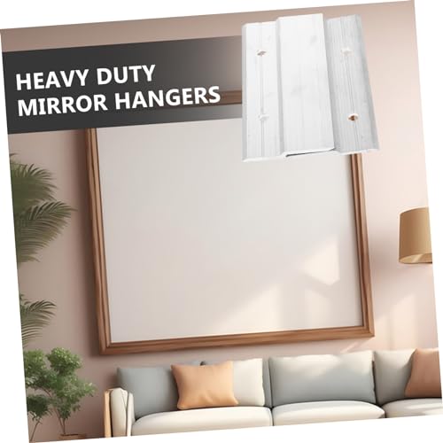 Image of 5pairs French Cleat Mirror Hanging Kit Heavy Duty Mirror Hangers for Wall Mounting