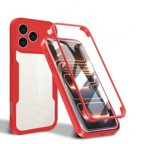 Coque de protection intégrale 360 iPhone 14 boîtier rouge antichoc