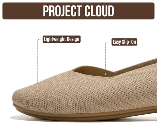 Image of Project Cloud Womens Flats Memory Foam Ballet Flats for Women (Prospect) | Memory Foam Insole and Lightweight Design - Non-Slip Sole Comfortable and Durable Womens Flats for All Occasions
