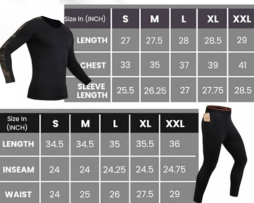 Image of NEVER LOSE Men's Workout Set Compression Shirt and Pants Top Long Sleeve Sports Tight Base Layer Suit Quick Dry & Moisture-Wicking (Compression Workout Set Combo)