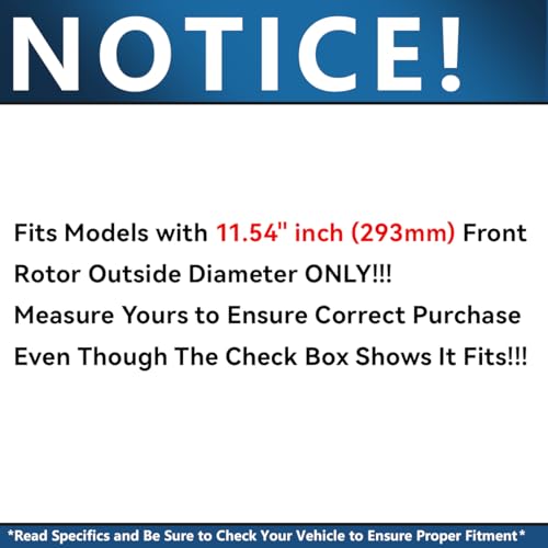 Image of Detroit Axle - Front Brake Kit for 2013 2014 2015 2016-2022 Honda Accord | Drilled and Slotted Brakes Rotors Ceramic Brake Pads with Hardware 2017 2018 2019 2020 2021 Replacement 11.54 inch inch Rotor