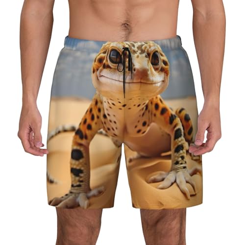 Short de bain respirant homme léger motif léopard