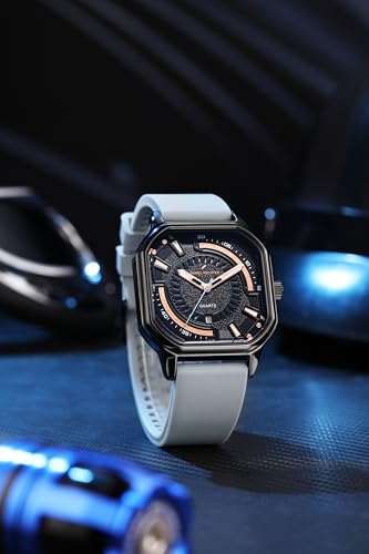 Image of Daniel Hechter Paris Rivoli Collection Modern Analog Watch for Men with Octagon Dial and Silicon Band-DHM1003
