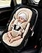 TinlyFinly Infant Car Seat Insert with Extra Cushion for Preemie to Toddler, Reversible Newborn Carseat Insert for Baby Head Body Support, Fits for Stroller, Baby Swing, Bouncer - Dots, Beige