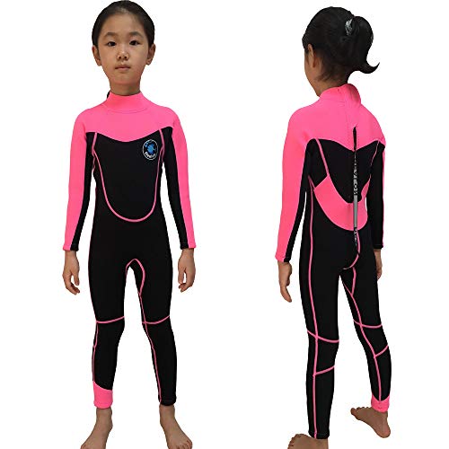 REALON Kids Wetsuit Girls Full Surfing Suit 2mm Children Swim Snorkeling Canoeing Diving