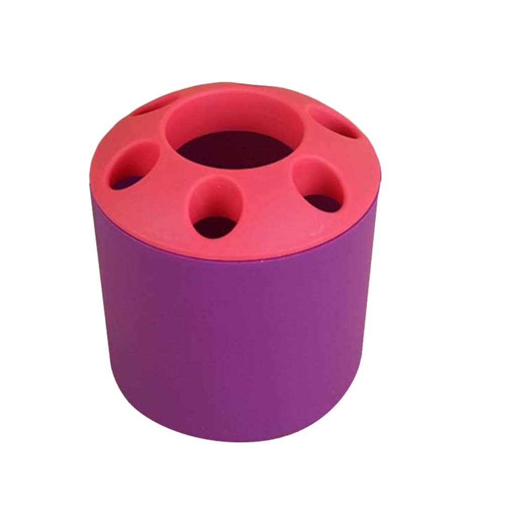 TOPBATHY Toothbrush Holder Large Organizer Stand for Bathroom Vanity Countertops(Purple Bottom