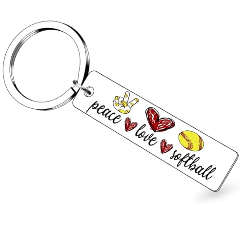 Zguhsadl Softball Keychain Softball Gifts for Team Softball Accessories for