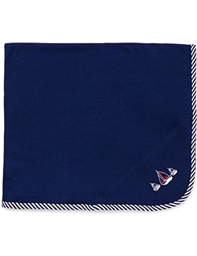 Little Me Blankets for Baby Boys' Sailboats Swaddling Receiving Blanket Little Me Blankets for Baby Boys' Sailboats Swaddling Receiving Blanket