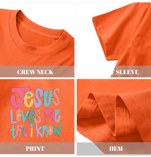 Image of BINTEHGS Jesus Shirts for Kids Christian Graphic Tees for Girls Religious God Tshirts Inspirational Bible Verse Cute T-Shirts