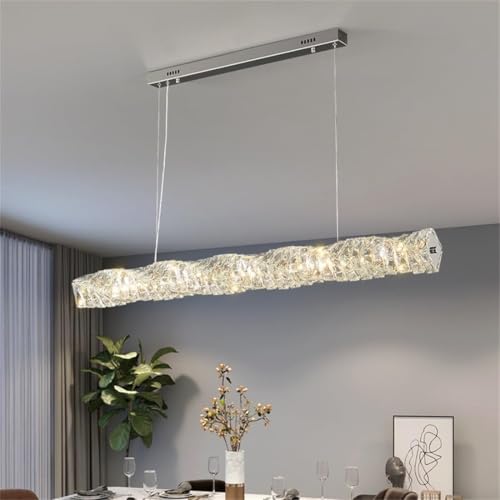 Luminaire suspendue cristal moderne, lustre décoratif salle à manger