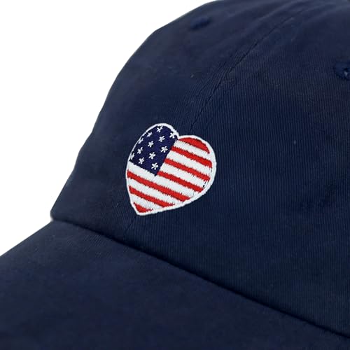 Image of USA Flag & Embroidery Premium 100% Cotton Low Profile Adjustable Baseball Dad Cap