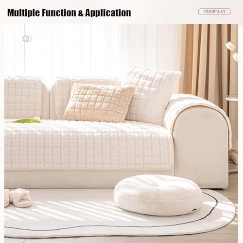Housse canape en peluche de lapin amovible pour grand canapé d'angle