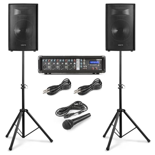 Vonyx VX210 DJ Anlage für Anfänger, Musikanlage mit...