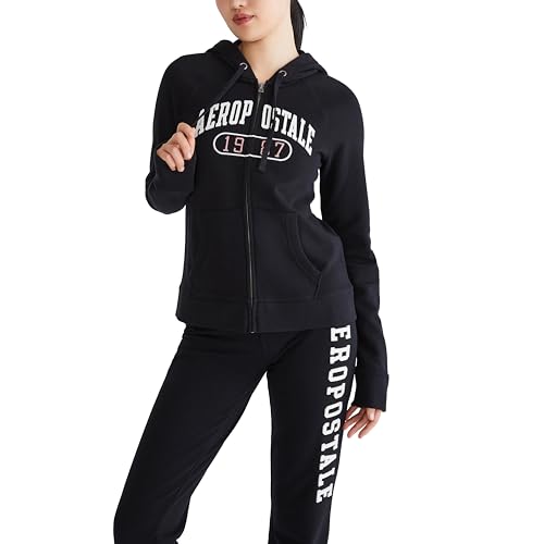 AEROPOSTALE Women's Logo Full Zip Hoodie-Arches-1987