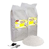 Katzenstreu (Klumpend) White Cat 2 x 15 L Katzenstreu mit Babypuder Duft Klumpstreu staubarm + 2 Mäuse
