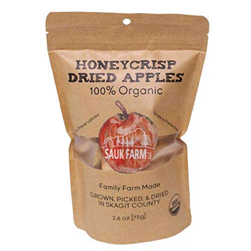 Sauk Farm LLC Honeycrisp Dried Apples, Certified Organic, Vegan, 2.6 Ounce
