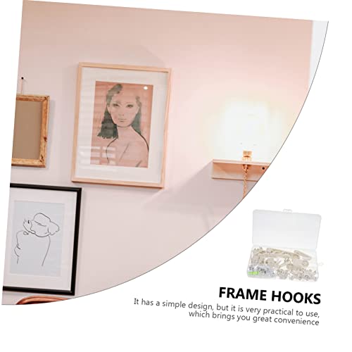 Image of jojofuny Visible Wall Hooks for Art Display Frame Hanger Kit Picture Hanging Hardware for Drywall