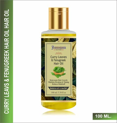 Image of Herbal Curry Leaves Hair Oil With Onion, Fenugreek, Almond & Basil Extracts. 100Ml