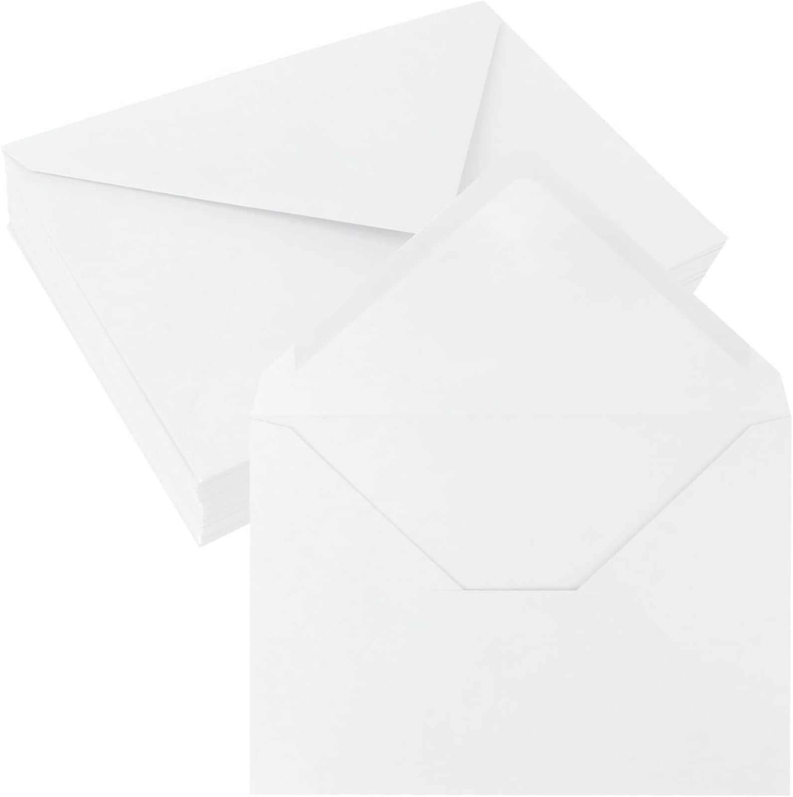 Hochzeitseinladungen 50-100PCS Umschlag 5x7 Zoll Hochzeit Einladung Karte Druckbare Selbst Business Postkarten for Geburtstag Taufe(White,100PCS)