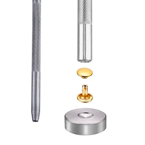 180 Set 2 Formati Rivetti di Pelle Doppio Tappo