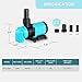 JEREPOND 660GPH Aquarium Return pump with LCD display controller, DC 24V 25W aquarium pump for saltwater freshwater aquarium,fish tank,sump,20 speeds ECO Quiet Submersible and inline pump