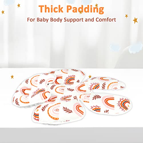 Baby Car Seat Head Support For Newborn, Pea Pod 2 In 1 Infant Car Seat Head Support For Boys Girls Extra Soft Breathable Baby Car Seat Cushion Insert For Strollers, Swings, And Bouncers, Boho Rainbow #TOP6