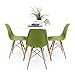 Homely - Conjunto de Comedor Tower 100. Mesa Redonda de 100 cm y 4 sillas Tower (Verde)