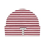 Striped Knit Cap - Troy Trojans, Crimson/White, Newborn 0-3 Mos