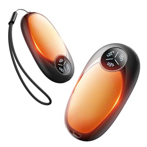 Hand Warmers Rechargeable 2 Pack Electric Hand Warmers Magnetic, 24Hrs Long Soft Heating...