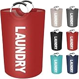 EpicTotes 115L Large Laundry Basket, Freestanding Waterproof Laundry Hamper, Collapsible Folding Tal