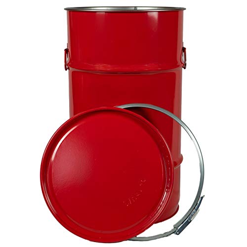 Preisvergleich Produktbild Deckelfass / zylindrisch 60 Liter Fass rot