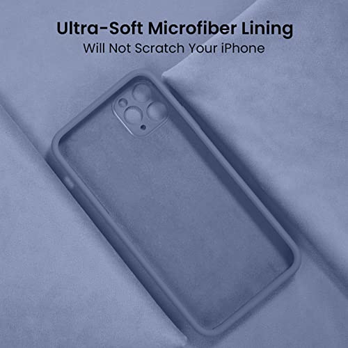 Image of FireNova Designed for iPhone 13 Pro Max Case, Silicone [Camera Protection] Phone Case, Soft Anti-Scratch Microfiber Lining Inside, 6.7 inch, Lavender Gray
