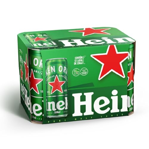 Heineken Cerveja Sleek Lata 350ml Pack 12 Unidades