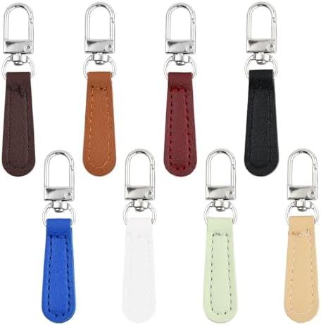 8 Piezas Tirador de Cremallera Aleación, Reemplazo para Puerta con Cuero Desmontable, para Ropa, Maletas, Equipaje, Versátil y Duradero